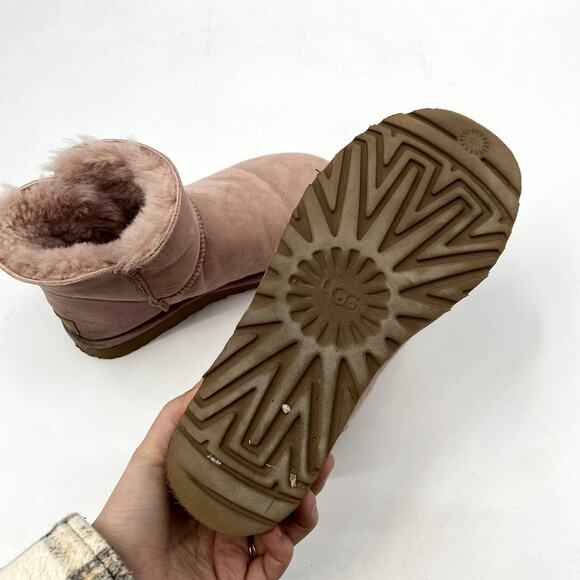 UGG Blush Pink Short Button Boots - Picture 6 of 7